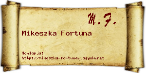 Mikeszka Fortuna névjegykártya