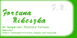 fortuna mikeszka business card